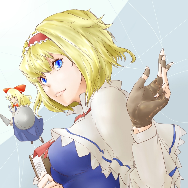 alice margatroid and shanghai doll (touhou) drawn by somsom