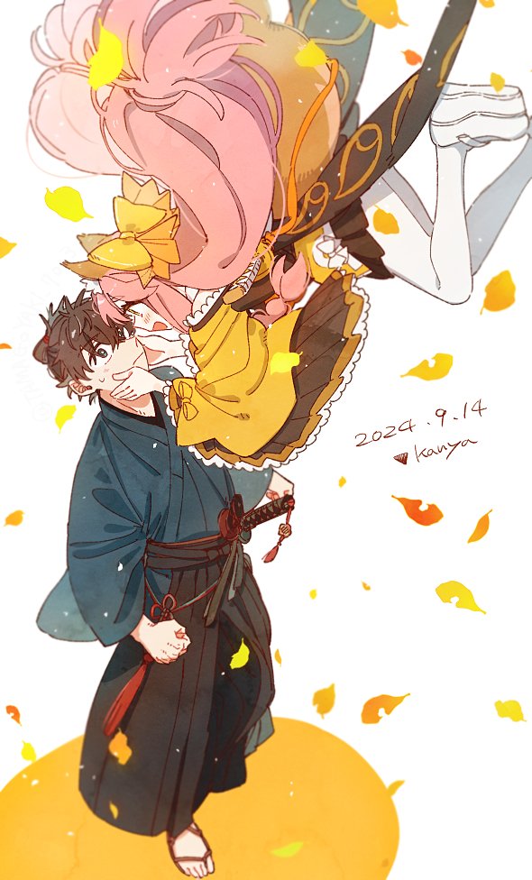 tamamo, miyamoto iori, and tamamo aria (fate and 1 more) drawn by kanya_(asa_yake01)