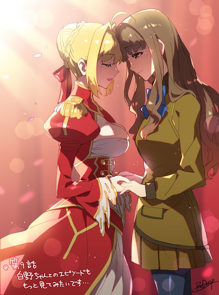 nero claudius and kishinami hakuno (fate and 1 more) drawn by redrop