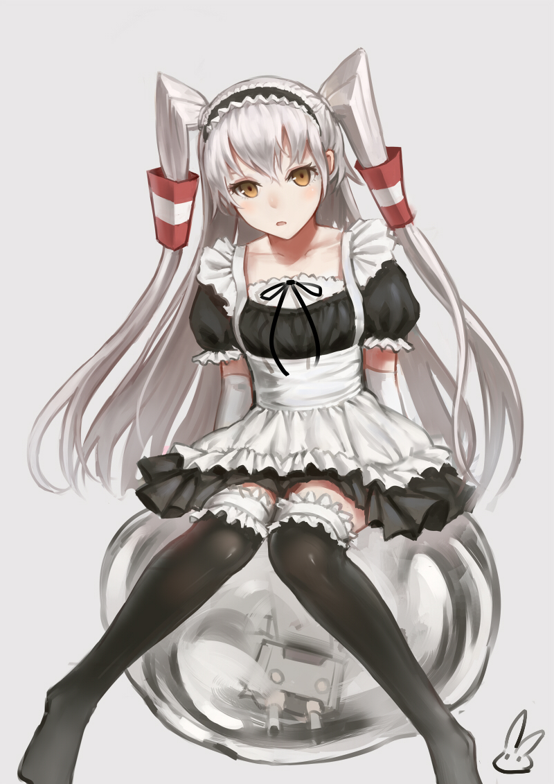 amatsukaze and rensouhou-kun (kantai collection) drawn by kirigaku_luo