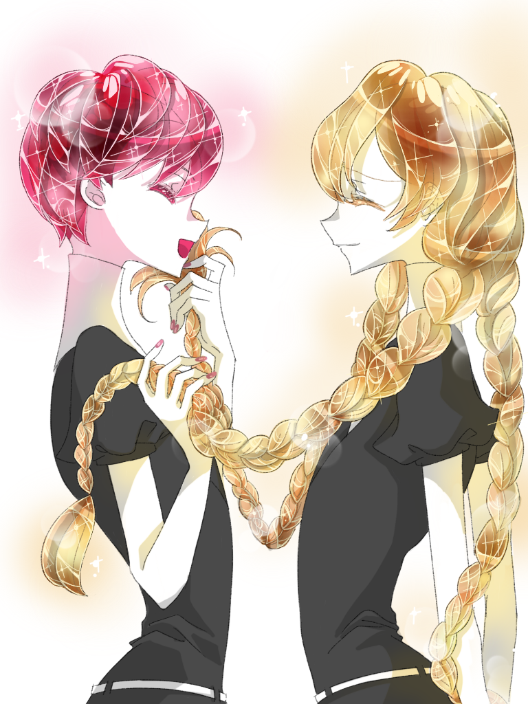 sphene and topaz (houseki no kuni) drawn by easty