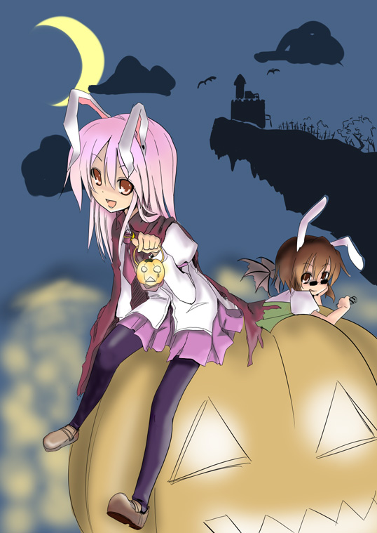 reisen udongein inaba and inaba tewi (touhou) drawn by maiku