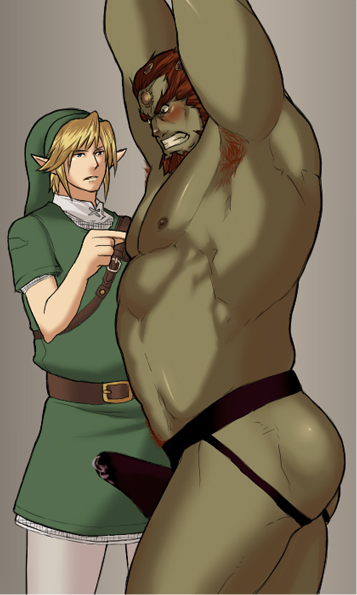 link and ganondorf (the legend of zelda and 1 more) drawn by magnum_feering