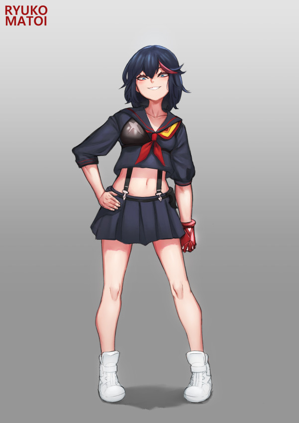 matoi ryuuko and senketsu (kill la kill) drawn by suitshark