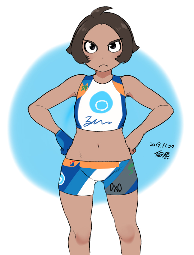 gym trainer (pokemon and 1 more) drawn by tsukudani_(coke-buta)
