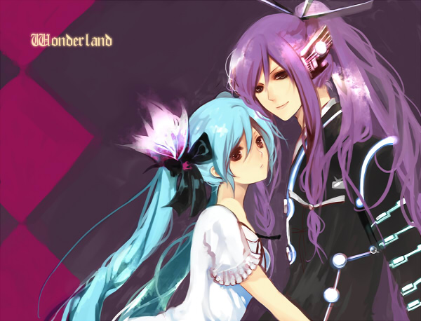 hatsune miku and kamui gakupo (vocaloid and 1 more) drawn by mlpn