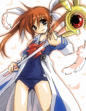 takamachi nanoha and raising heart (lyrical nanoha and 1 more) drawn by crusoe