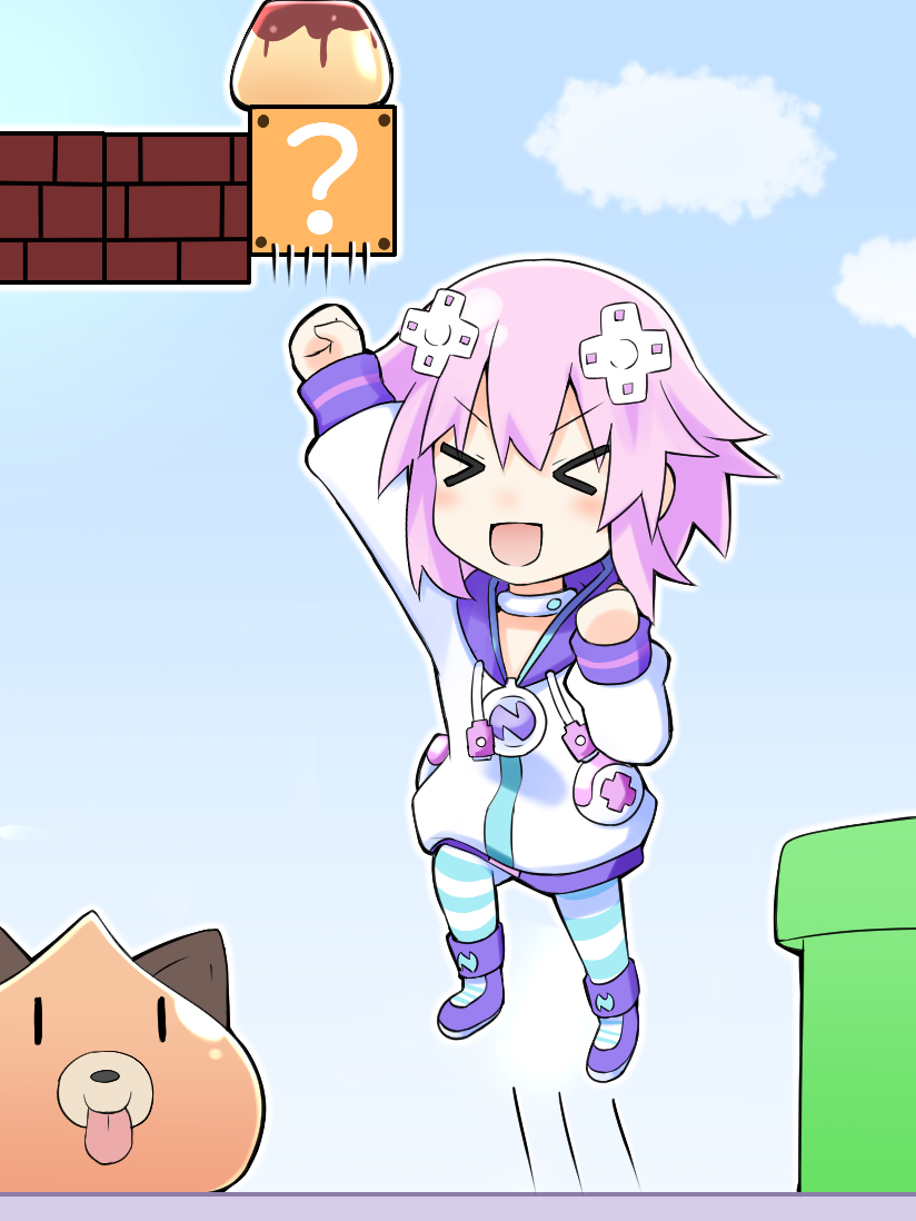 neptune and dogoo (mario and 3 more) drawn by doria_(p_f_dolia)