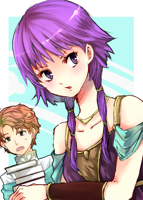 lute and artur (fire emblem and 1 more) drawn by kariu