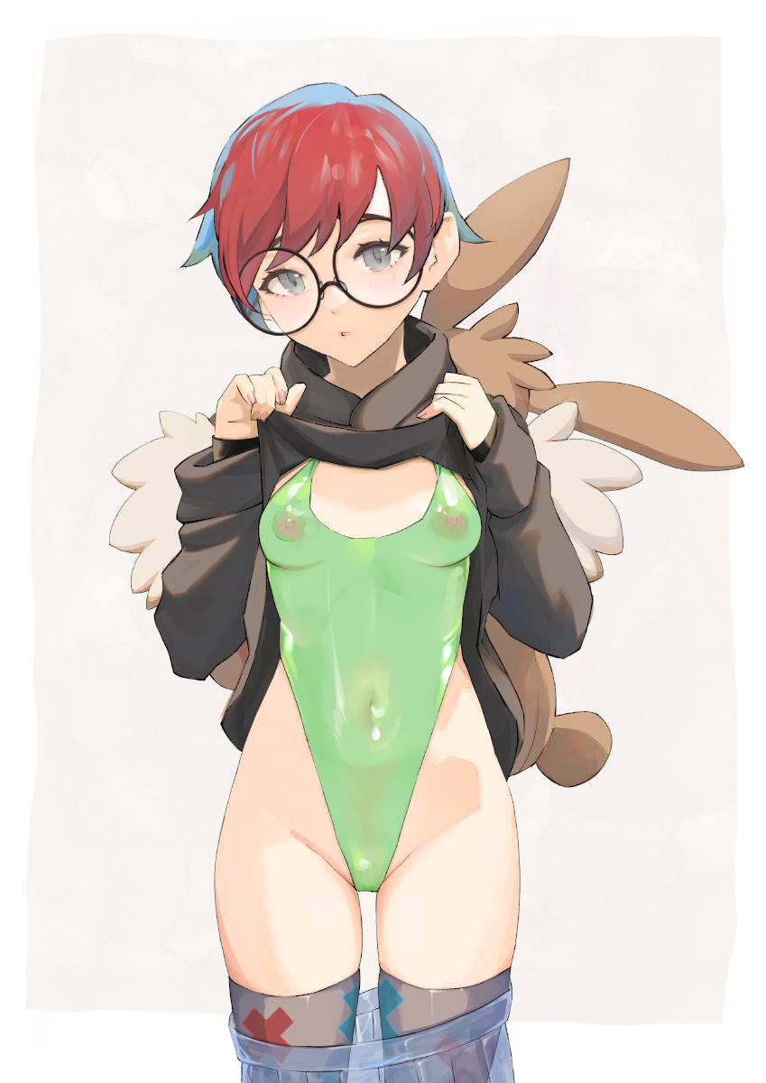 eevee and penny (pokemon and 1 more) drawn by yugen99