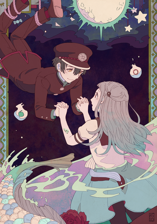 hanako and yashiro nene (jibaku shounen hanako-kun) drawn by driftwoodwolf