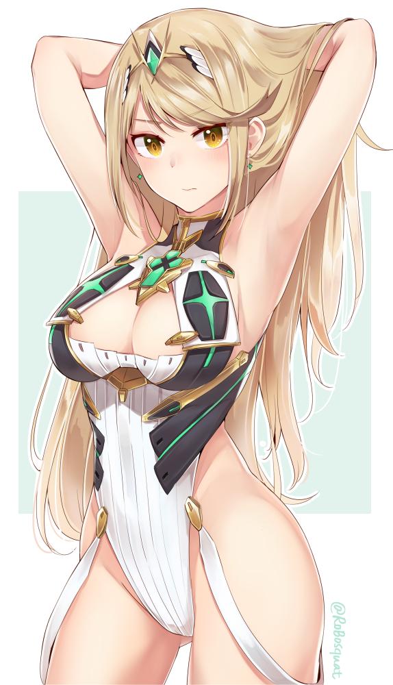 mythra (xenoblade chronicles and 1 more) drawn by carrot_(robosquat)