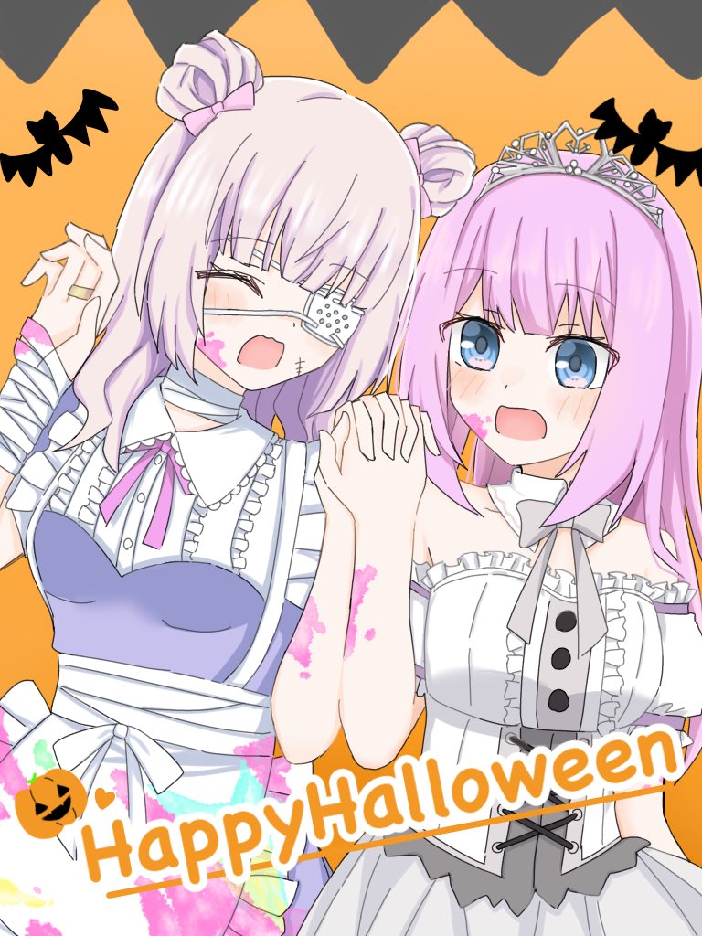 sadamori himeka and tamba akari (assault lily) drawn by sana_(hs_yp1)