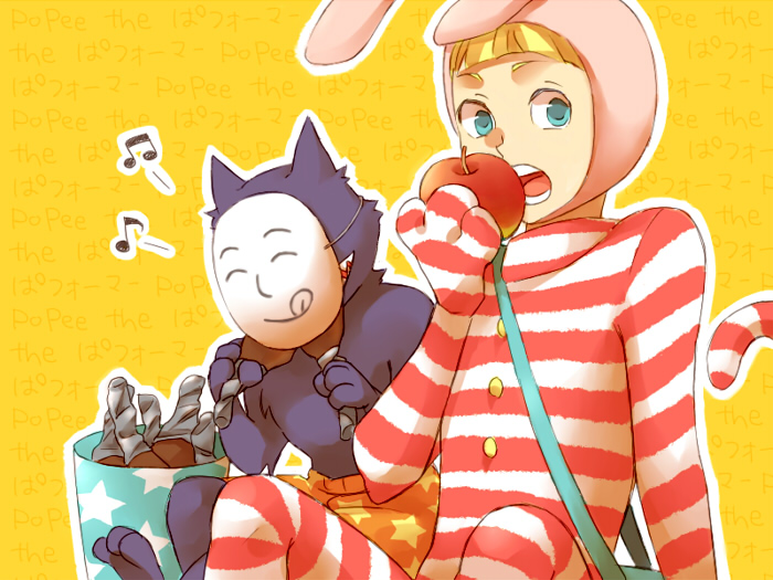 popee and kedamono (popee the performer) drawn by popcublove