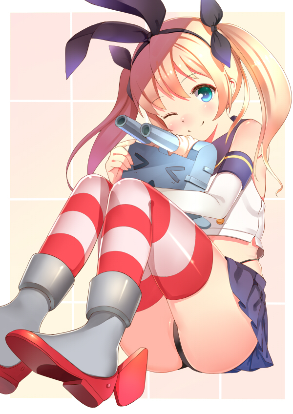 shimakaze and rensouhou-chan (original and 1 more) drawn by iruma_(ikutomi)