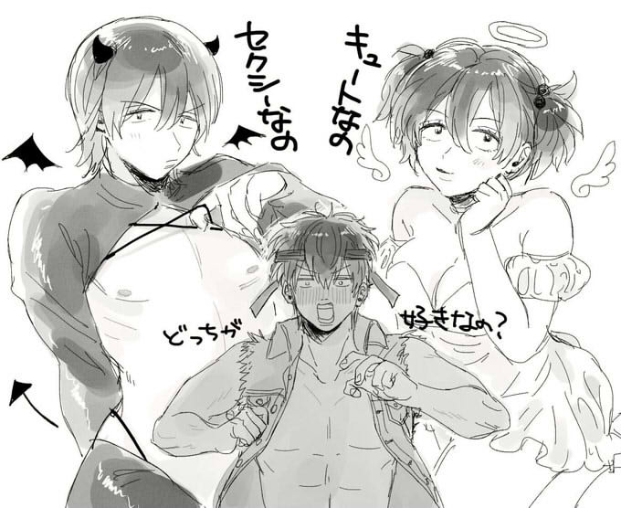 hijikata toushirou, yamazaki sagaru, and yamazaki shisako (gintama) drawn by se0h