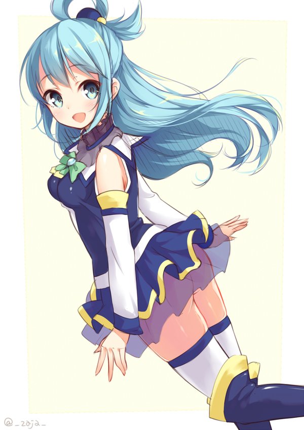 aqua (kono subarashii sekai ni shukufuku wo!) drawn by mimura_zaja