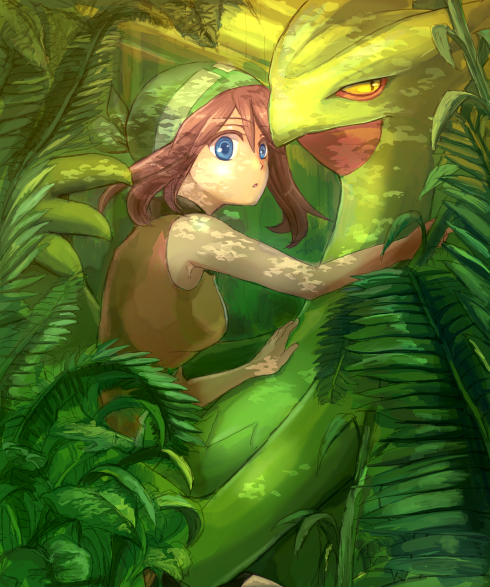 may and sceptile (pokemon and 3 more) drawn by delaware_(youjyotuyoi)