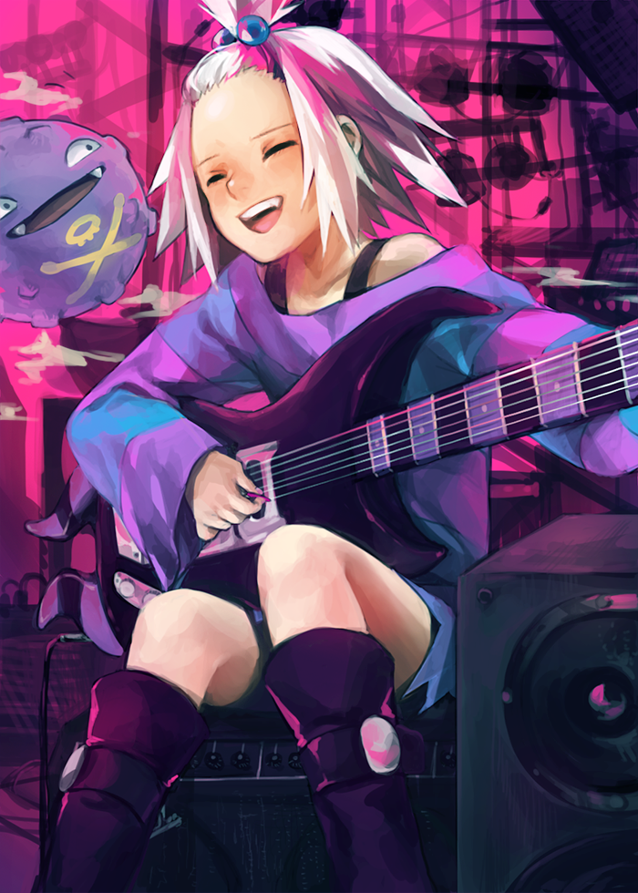 roxie and koffing (pokemon and 1 more) drawn by rui_(kyaptan)