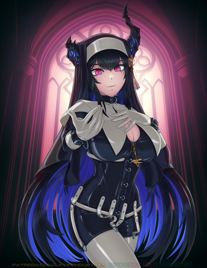 nerissa ravencroft (hololive and 1 more) drawn by commander_rab(layer_industries)