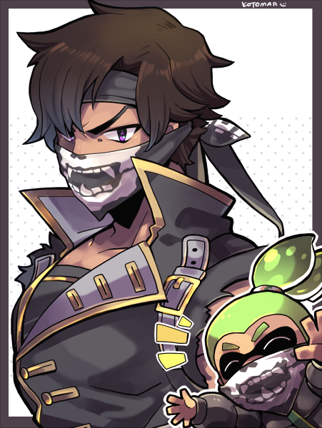 inkling player character, inkling boy, and richter belmont (splatoon and 3 more) drawn by kotorai