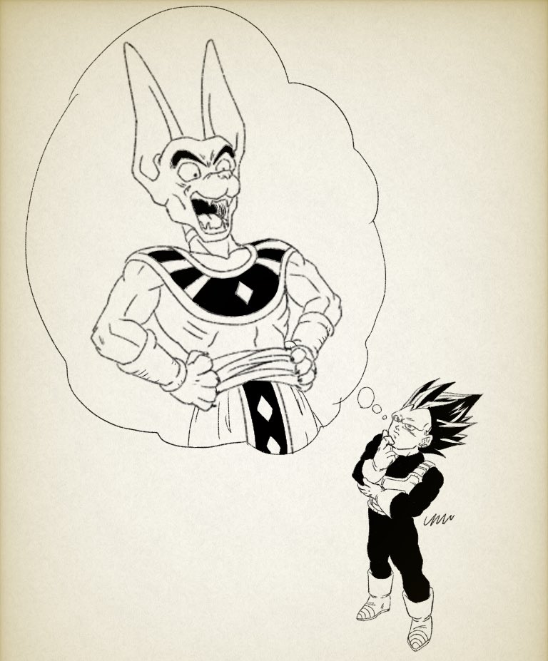 vegeta and beerus (dragon ball and 1 more) drawn by shinji_(shinz)