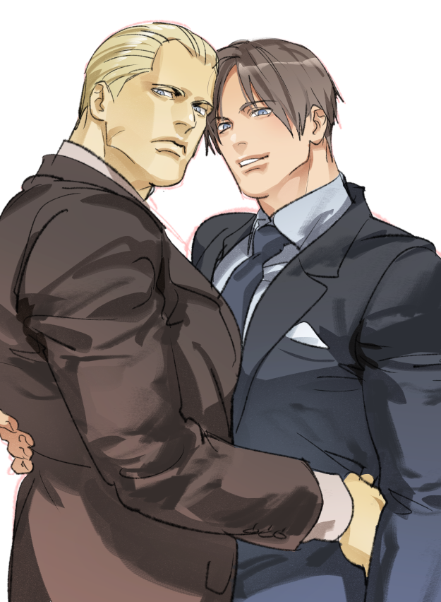 leon s. kennedy and jack krauser (resident evil and 1 more) drawn by tatsumi_(psmhbpiuczn)