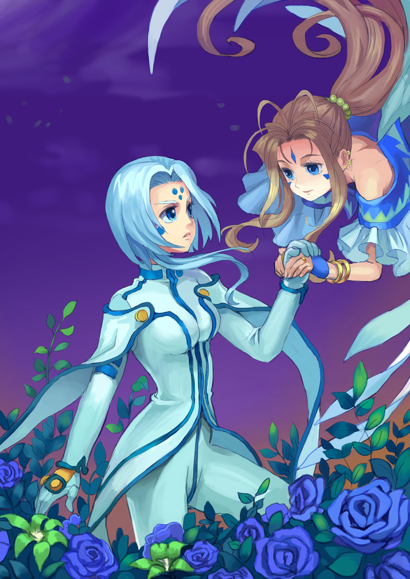 belldandy and lind (aa megami-sama) drawn by amg192003