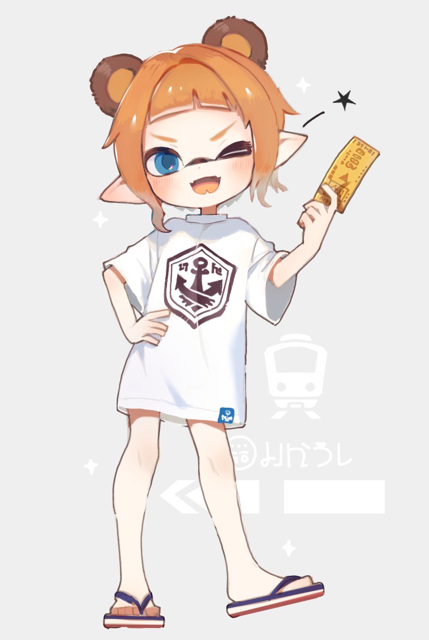 inkling player character and inkling girl (splatoon and 1 more) drawn by noamem