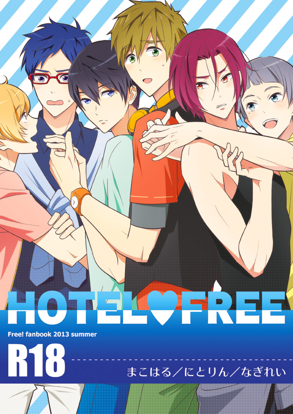 tachibana makoto, nanase haruka, matsuoka rin, hazuki nagisa, ryuugazaki rei, and 1 more (free!) drawn by oshidorio