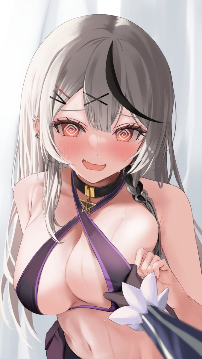 sakamata chloe and murasaki shion (hololive) drawn by ara1e