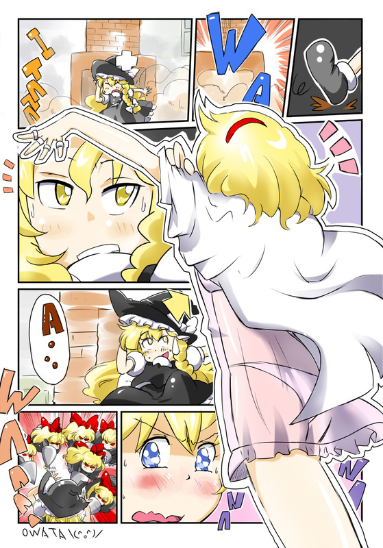 kirisame marisa, alice margatroid, and shanghai doll (touhou) drawn by non_(z-art)