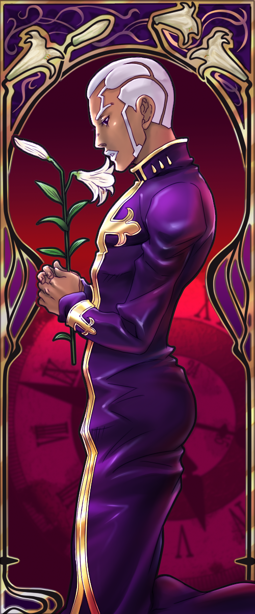 enrico pucci (jojo no kimyou na bouken and 1 more) drawn by saksak69