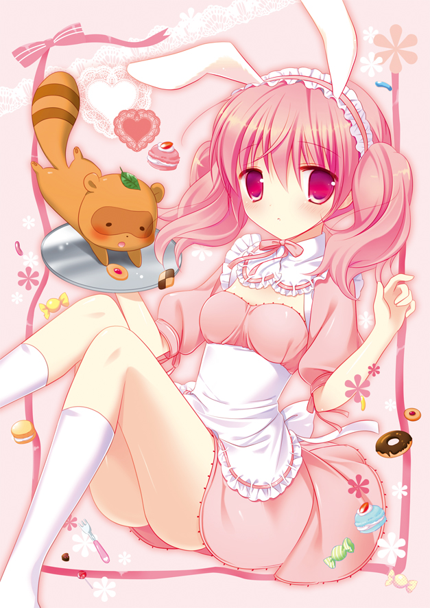 roromiya karuta and watanuki banri (inu x boku ss) drawn by aono_ribbon