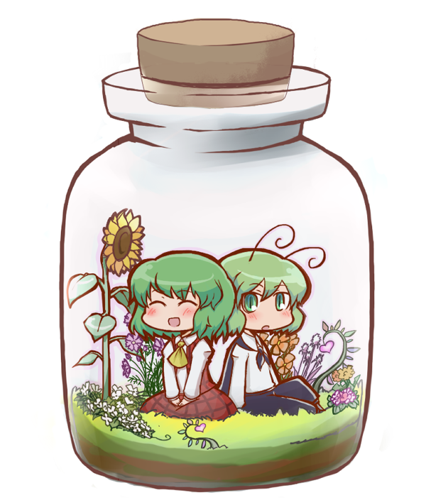 kazami yuuka and wriggle nightbug (touhou) drawn by nura_(oaaaaaa)