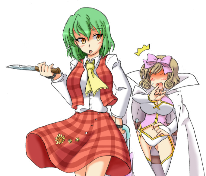 kazami yuuka, hikage, and haruka (touhou and 1 more) drawn by milen_anessar