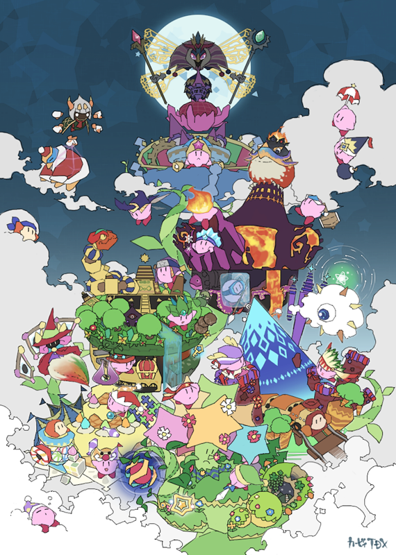kirby, waddle dee, king dedede, bandana waddle dee, taranza, and 22 more (kirby and 1 more) drawn by kusa0093