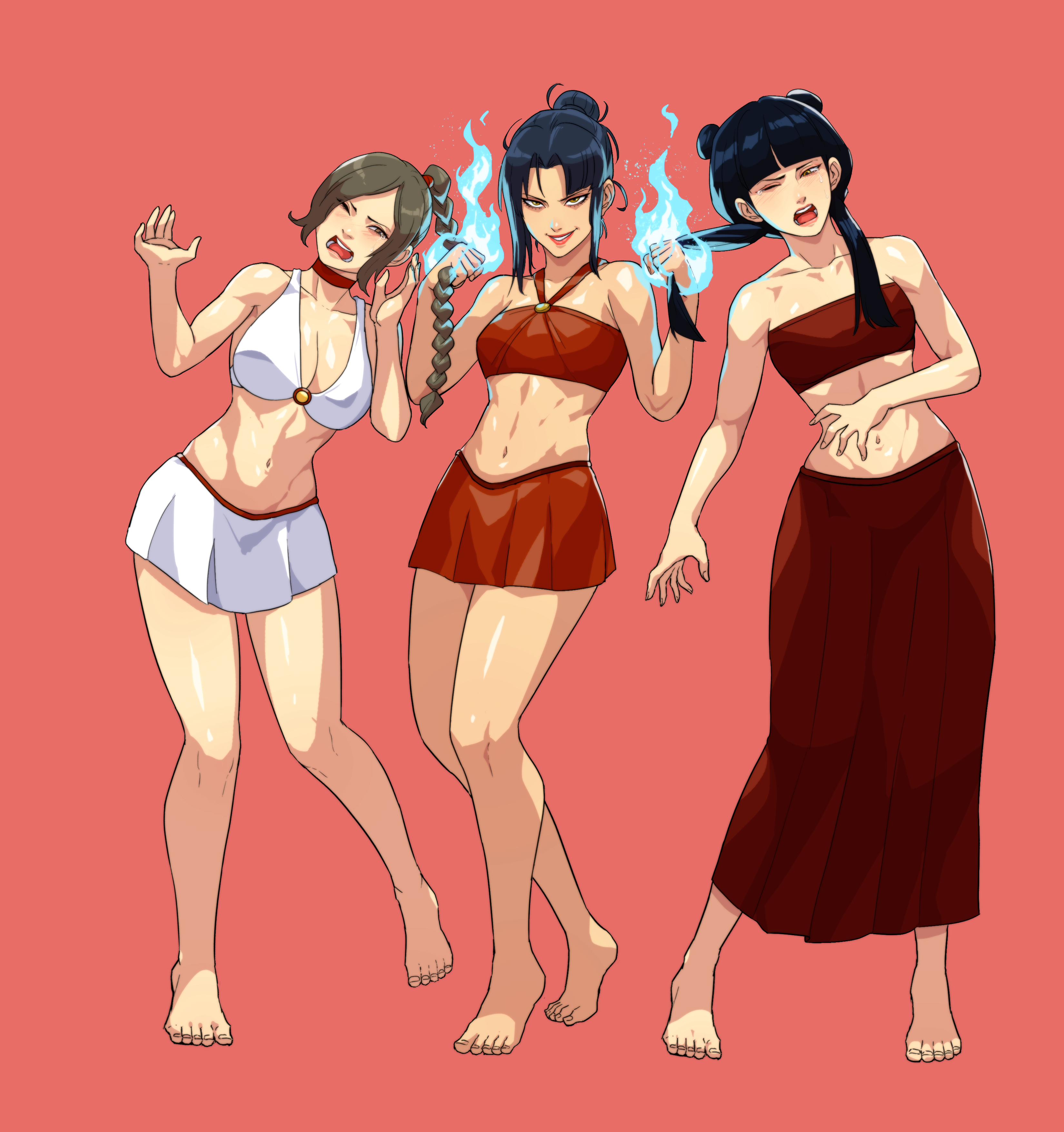 azula, ty lee, and mai (avatar legends and 1 more) drawn by cirenk |  Danbooru