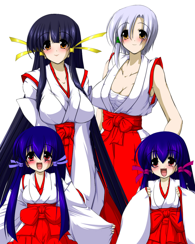 kasuga maori, kasuga tsuzune, kasuga koito, and kasuga kouta (arcana heart) drawn by mon_deep_(mitsuki)