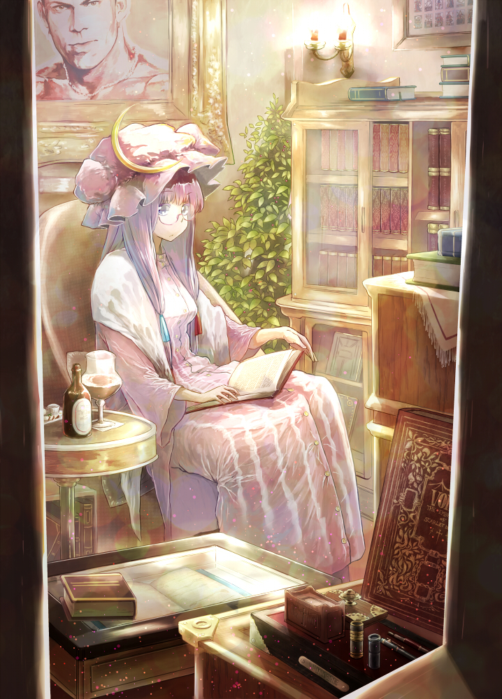 patchouli knowledge and danny lee (touhou) drawn by matsutani
