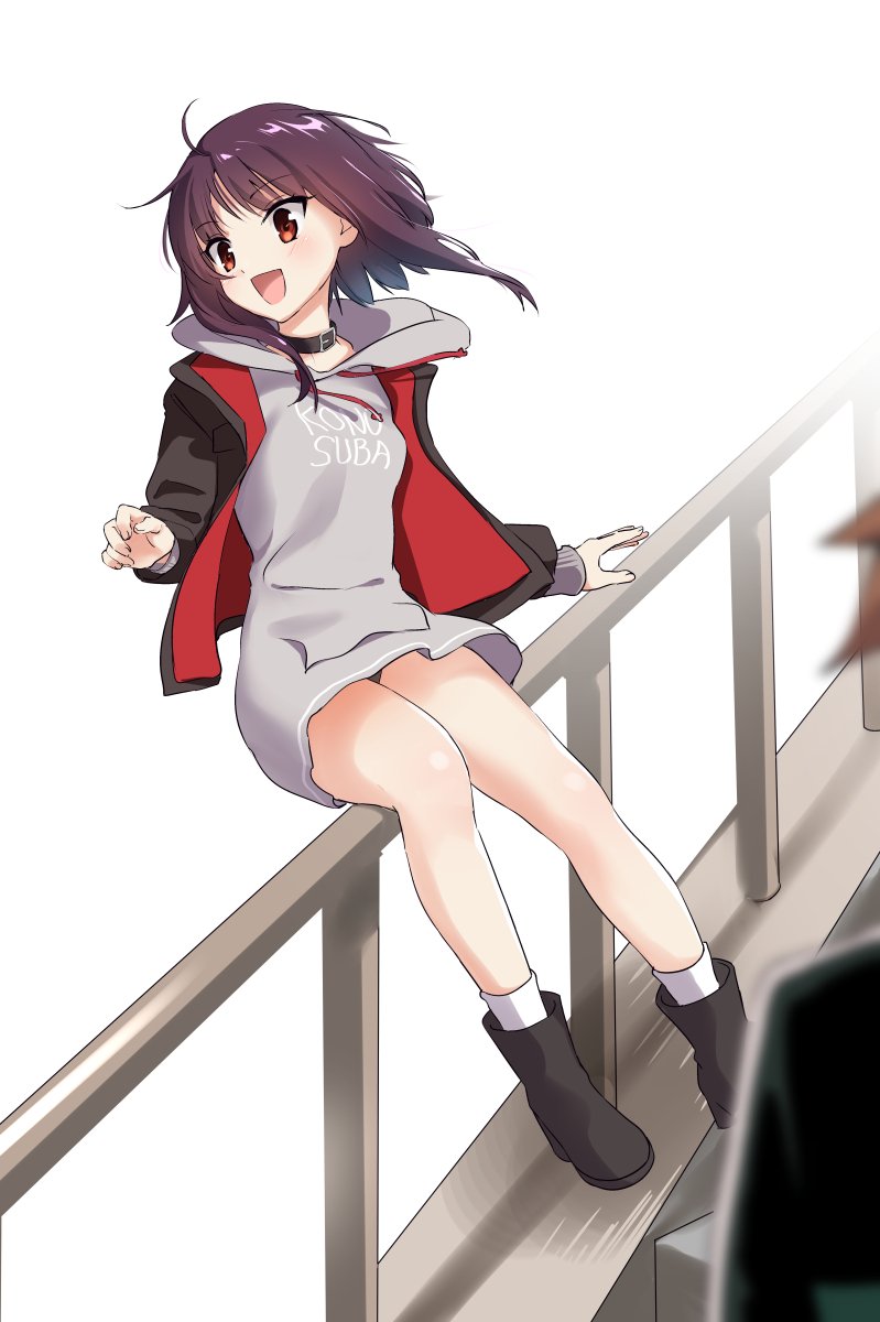megumin and satou kazuma (kono subarashii sekai ni shukufuku wo!) drawn by taromarun