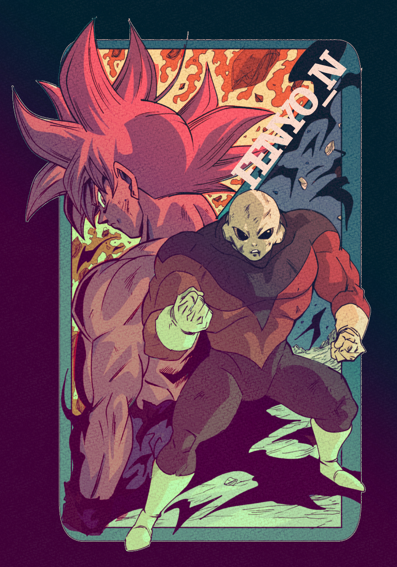 son goku and jiren (dragon ball and 1 more) drawn by fenyon