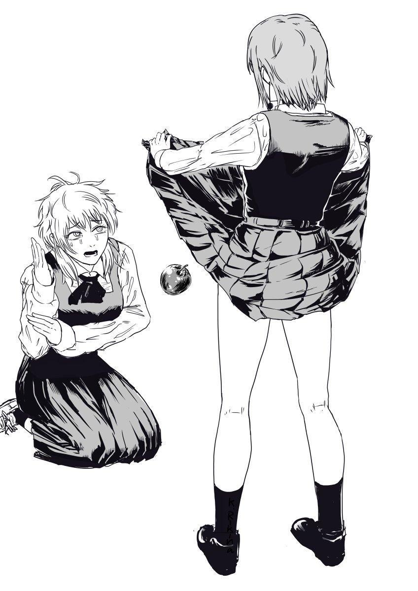 fami and famine devil (chainsaw man) drawn by k.rikina
