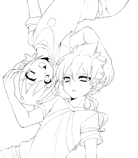 hakuryuu and shuu (inazuma eleven and 1 more) drawn by tobi_(one)