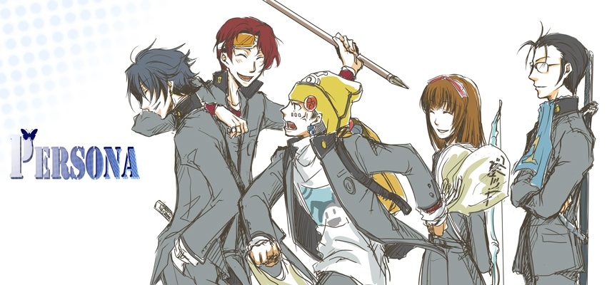 toudou naoya, sonomura maki, nanjou kei, uesugi hidehiko, and inaba masao (persona and 1 more)