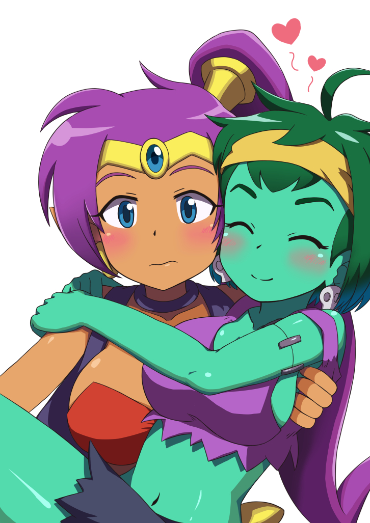 shantae and rottytops (shantae and 1 more) drawn by johnny_(seek_as_1990sp)