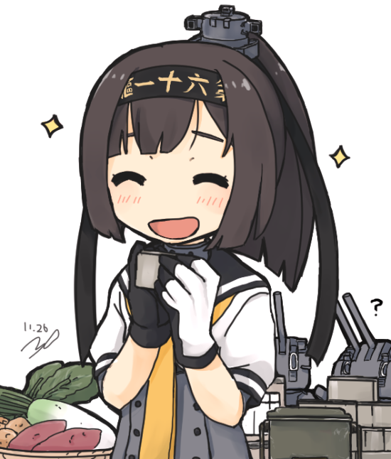 akizuki and chou-10cm-hou-chan (kantai collection) drawn by kikurina