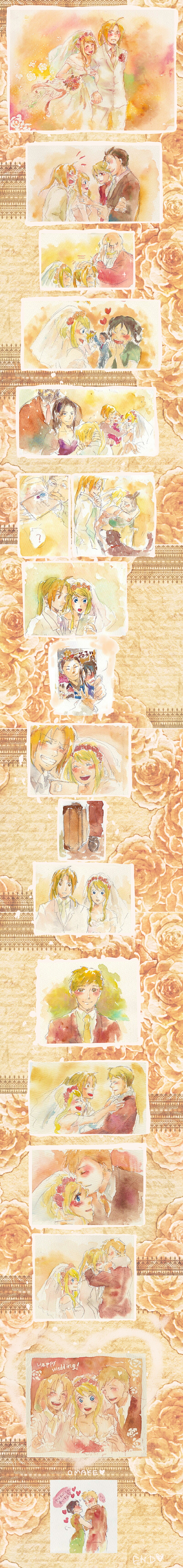 edward elric, alphonse elric, winry rockbell, riza hawkeye, roy mustang, and 11 more (fullmetal alchemist) drawn by nattsunnnn