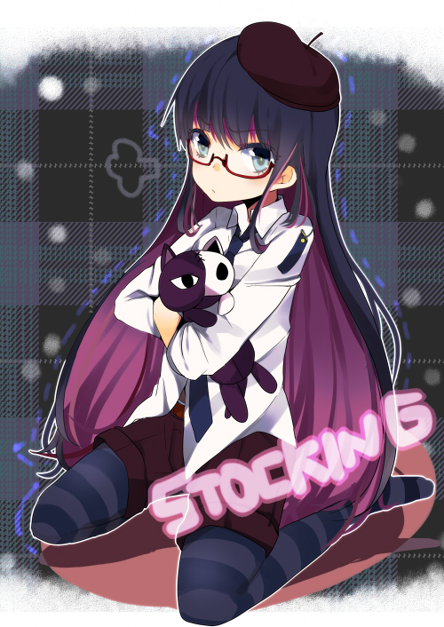 stocking and honekoneko (panty & stocking with garterbelt) drawn by pun2