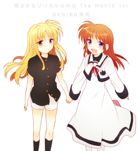 fate testarossa and takamachi nanoha (lyrical nanoha and 2 more) drawn by takana_(nanao)